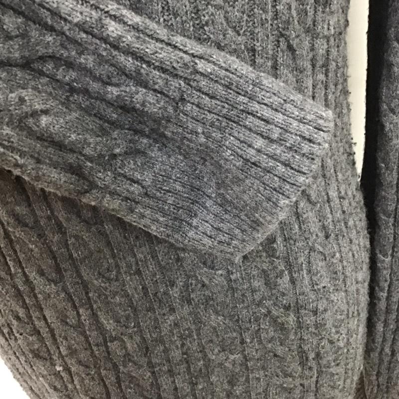 アバクロンビーアンドフィッチ ABERCROMBIE&FITCH ニット、セーター 長袖 長袖ニットカットソー ニット セーター クルーネックニット M ロゴ、文字 灰 / グレー / メンズ USED 古着 中古 10123893