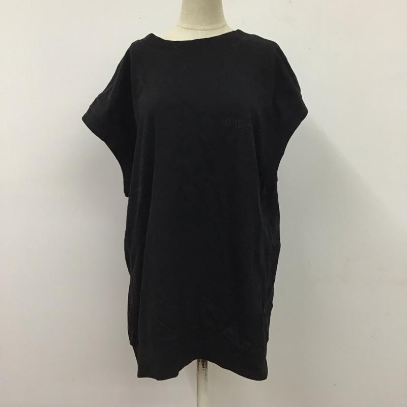 ジーナシス JEANASIS Tシャツ 半袖 JS063833YG Wilson フレンチスリーブ FREE ロゴ、文字 黒 / ブラック / レディース USED 古着 中古 10115892