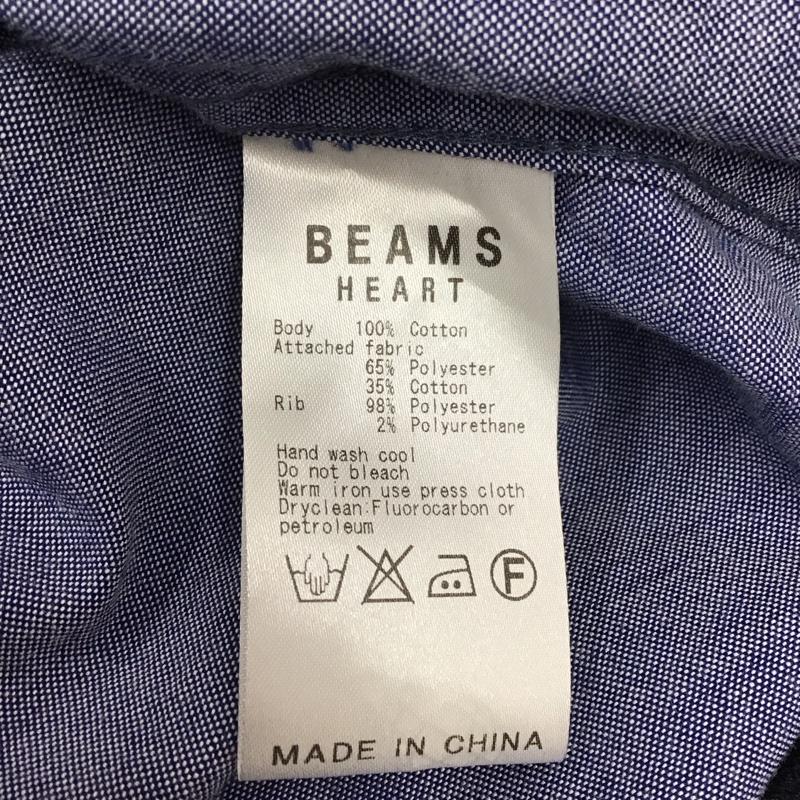 ビームス ハート BEAMS HEART シャツ、ブラウス 半袖 42-01-0067-152 L 無地 青 / ブルー / メンズ USED 古着 中古 10117024
