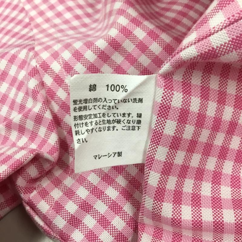 ブルックスブラザーズ BROOKS BROTHERS シャツ、ブラウス 半袖 ボタンダウン チェック M ワンポイント 白 / ホワイト / X 桃 / ピンク / メンズ USED 古着 中古 10111593