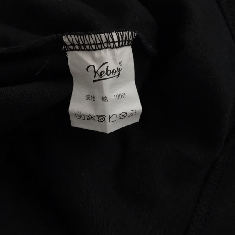 ケボズ KEBOZ カットソー 半袖 半袖カットソー プリントTシャツ クルーネックカットソー 半袖スウェット M ロゴ、文字 黒 / ブラック / メンズ USED 古着 中古 10119432