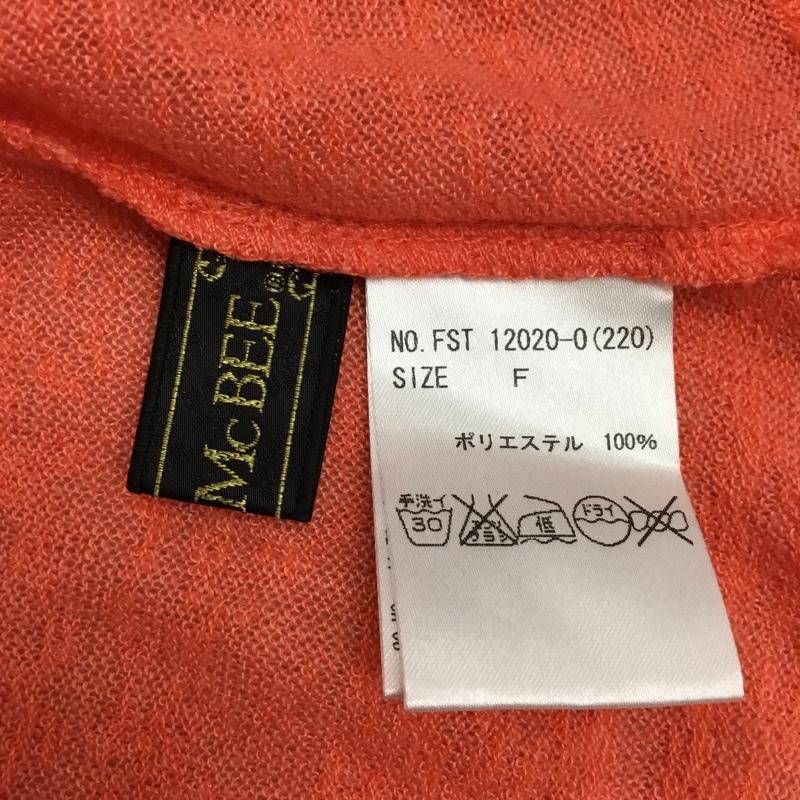 セシルマクビー CECIL McBEE カットソー 半袖 オープンスリーブ オープンショルダー FREE 刺繍 橙 / オレンジ / レディース USED 古着 中古 10118216