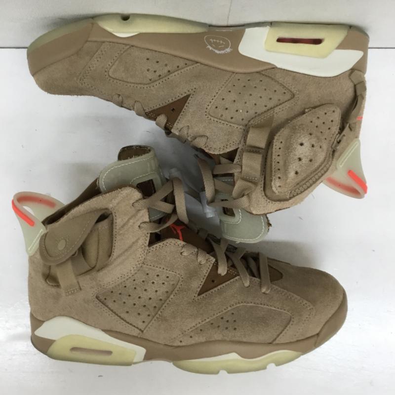 ナイキ NIKE スニーカー スニーカー DH0690-200 Travis Scott × Nike Air Jordan 6 British Khaki 28.0cm ロゴ、文字 ベージュ / ベージュ / X 茶 / ブラウン / メンズ USED 古着 中古 10139444