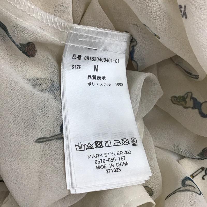 ジュエティ jouetie シャツ、ブラウス 長袖 081820400401-01 クロップド丈 M 総柄 アイボリー / アイボリー / レディース USED 古着 中古 10123087