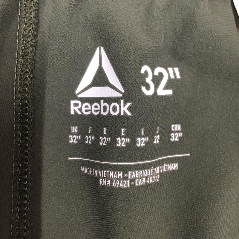 リーボック Reebok パンツ ショートパンツ ショートパンツ ハーフパンツ カジュアルパンツ スポーツウェア 32インチ ロゴ、文字 黒 / ブラック / X カーキ / カーキ / メンズ USED 古着 中古 10116899