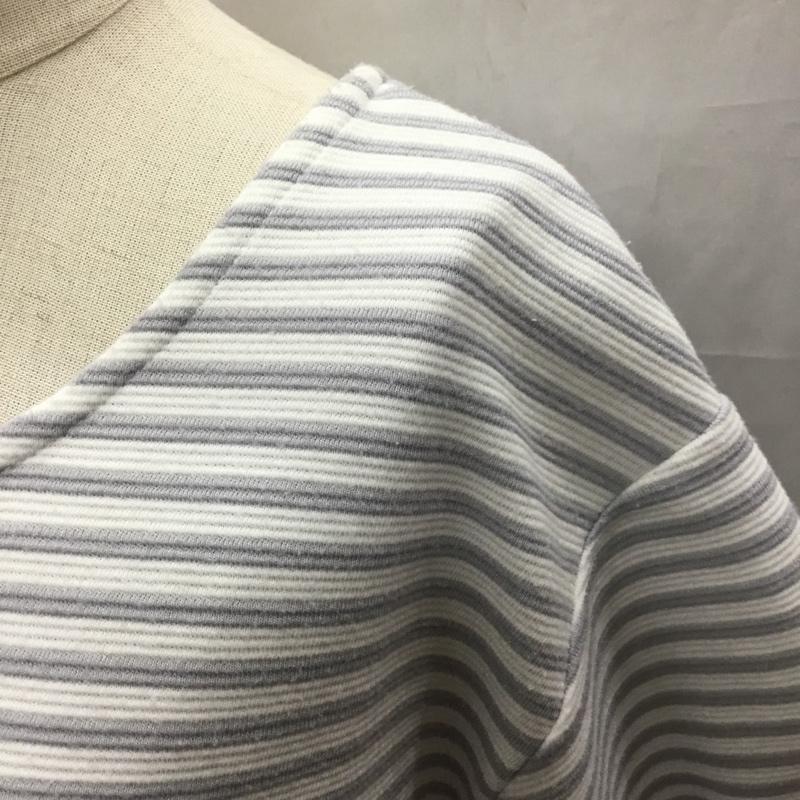 イング INGNI カットソー 半袖 半袖カットソー ボーダーTシャツ クルーネックカットソー ボーダー柄 白 / ホワイト / X 灰 / グレー / レディース USED 古着 中古 10118442