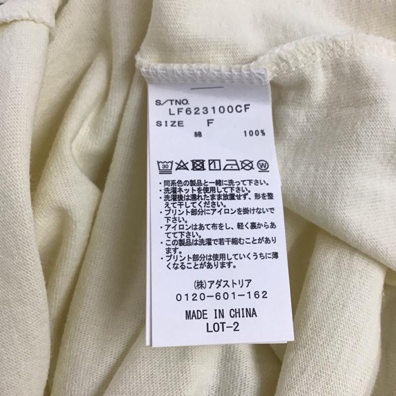 ローリーズファーム LOWRYS FARM Tシャツ 半袖 FREE プリント アイボリー / アイボリー / レディース USED 古着 中古 10133134