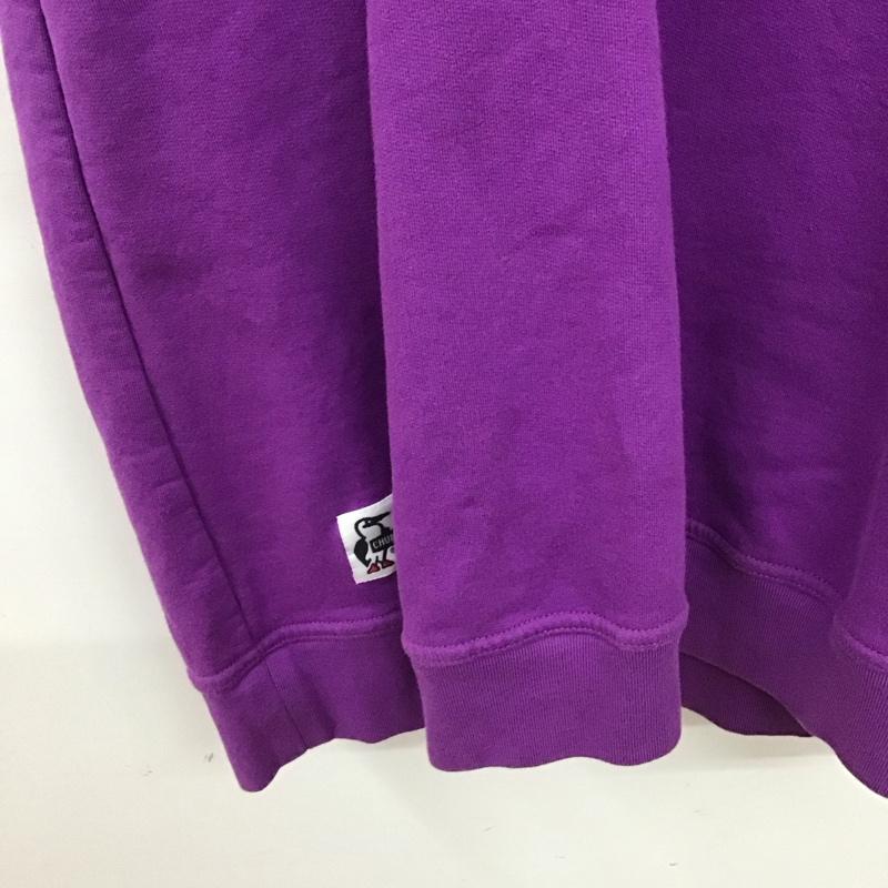 チャムス CHUMS ワンピース ロングスカート CH18-1281 ロゴロングパーカー ロングワンピース 裏起毛 M ロゴ、文字 紫 / パープル / レディース USED 古着 中古 10136039