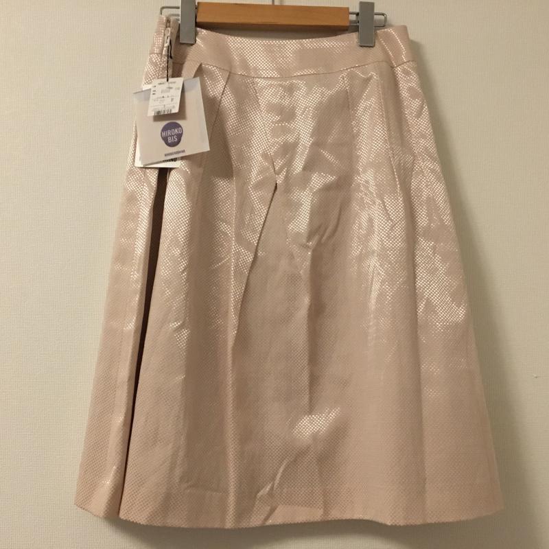 ヒロコビス HIROKOBIS スカート ひざ丈スカート 無地 ベージュ / ベージュ /  レディース USED 古着 中古 10008777