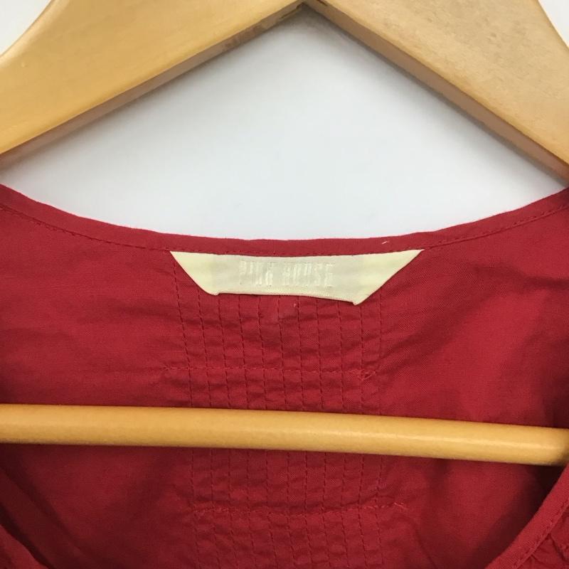 ピンクハウス PINK HOUSE シャツ、ブラウス 長袖 リボン 無地 赤 / レッド / レディース USED 古着 中古 10131793