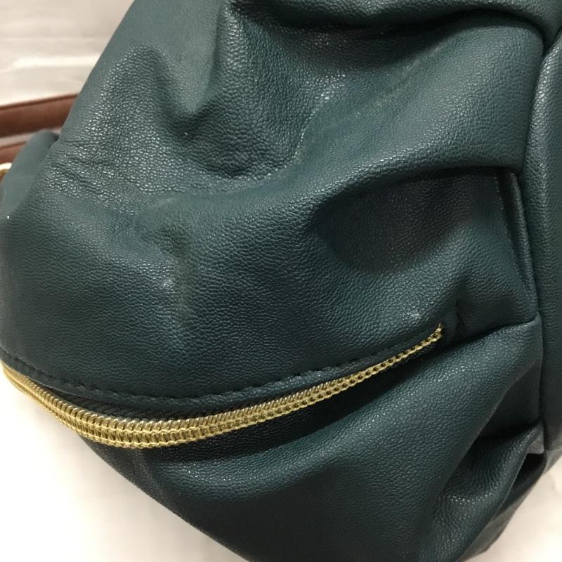 グローブ grove トートバッグ トートバッグ ショルダー 2WAY 無地 緑 / グリーン / X 茶 / ブラウン / レディース USED 古着 中古 10115249
