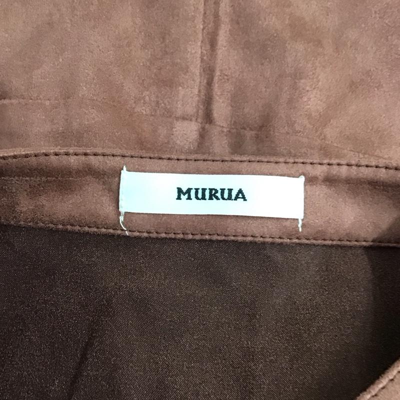ムルーア MURUA シャツ、ブラウス 長袖 012150400101 ノーカラーチンツシャツ FREE 無地 茶 / ブラウン / レディース USED 古着 中古 10120275