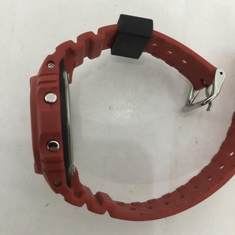 ジーショック G-SHOCK 腕時計 デジタル DW-5600DA ダルマ ロゴ、文字 赤 / レッド / メンズ USED 古着 中古 10124410