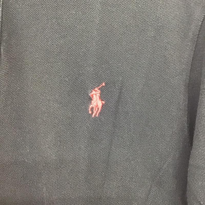 ポロラルフローレン POLO RALPH LAUREN ポロシャツ 半袖 半袖ポロシャツ 半袖カットソー カラーシャツ XL ロゴ、文字 黒 / ブラック / メンズ USED 古着 中古 10132577