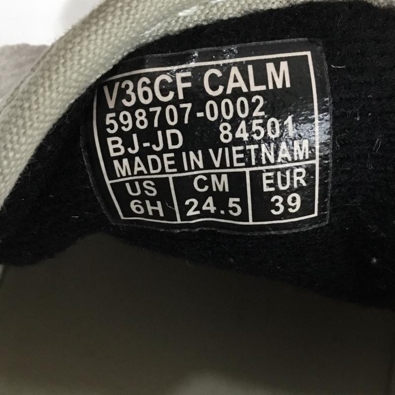 バンズ VANS スニーカー スニーカー V36CF CALM オールドスクール 598707-0002 24.5cm 24.5cm ロゴ、文字 ベージュ / ベージュ / X 白 / ホワイト / レディース USED 古着 中古 10124859