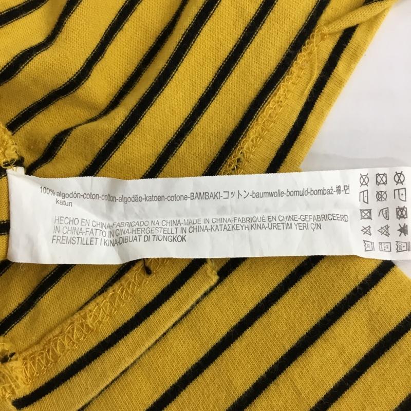 ベルシュカ Bershka カットソー 長袖 長袖カットソー クルーネックカットソー ロングスリーブカットソー ボーダーTシャツ S ボーダー柄 黒 / ブラック / X 黄 / イエロー / レディース USED 古着 中古 10110308