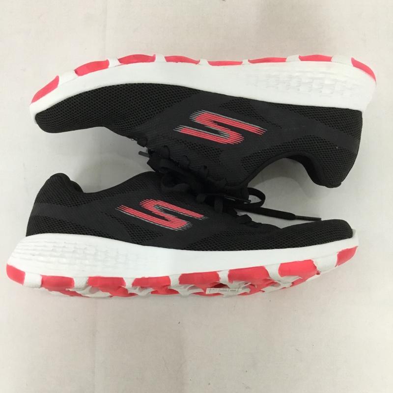 スケッチャーズ SKECHERS スニーカー スニーカー 15651 BKHP GO WALK COOL 22.5cm 箱有 22.5cm ロゴ、文字 黒 / ブラック / X 白 / ホワイト / X 桃 / ピンク / レディース USED 古着 中古 10128142