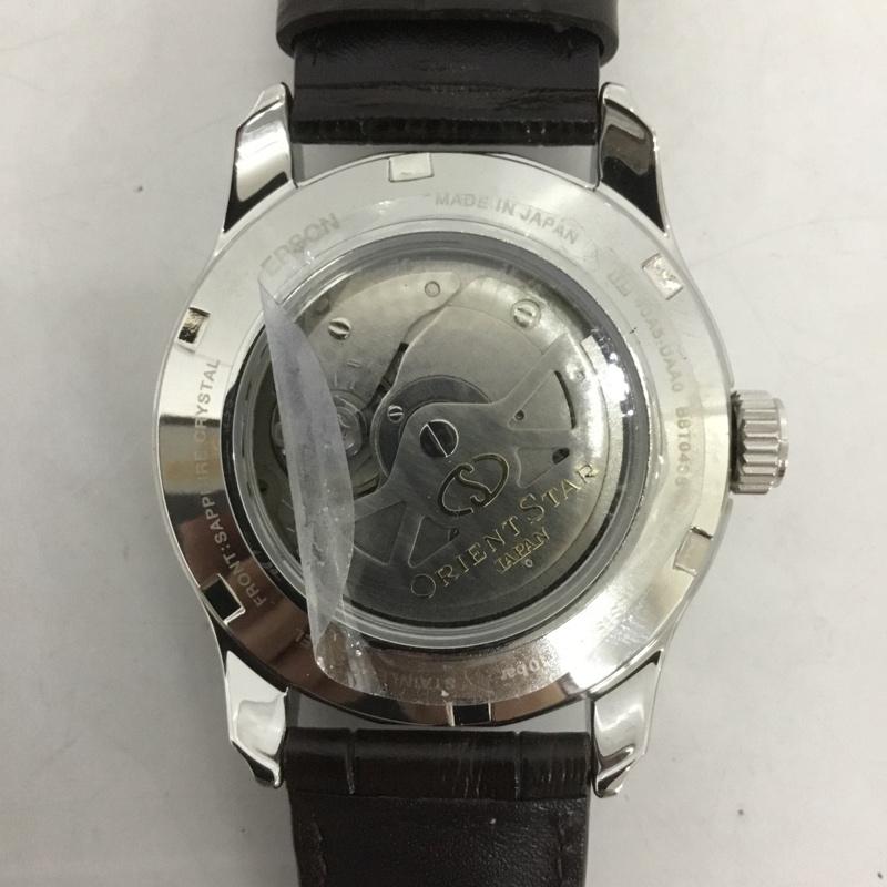オリエントスター ORIENTSTAR 腕時計 アナログ(自動巻き) RK-DE0302E レザー 日本製 ロゴ、文字 ダークブラウン / ダークブラウン / メンズ USED 古着 中古 10127487