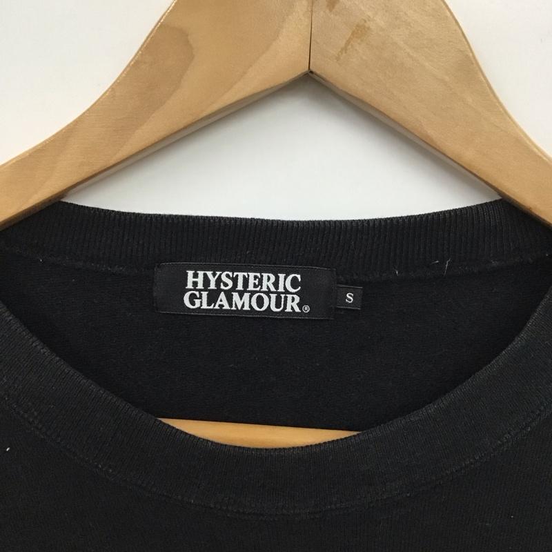 ヒステリックグラマー HYSTERIC GLAMOUR トレーナー 長袖 長袖トレーナー スウェット クルーネック プルオーバー S プリント 黒 / ブラック / メンズ USED 古着 中古 10130594