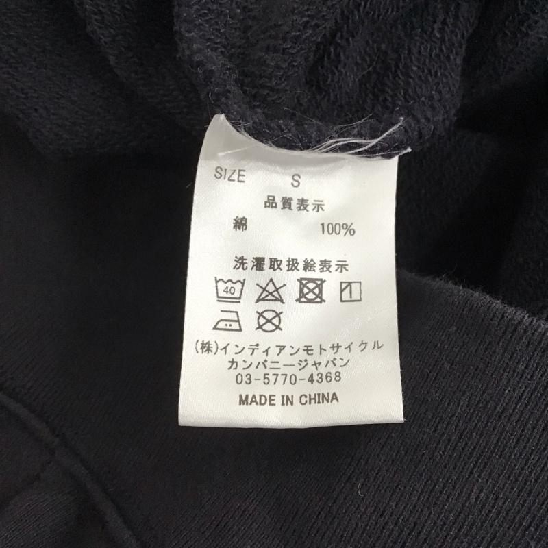 インディアン モーターサイクル INDIAN MOTORCYCLE トレーナー 長袖 長袖トレーナー スウェット クルーネック プルオーバー S ロゴ、文字 紺 / ネイビー / メンズ USED 古着 中古 10145052