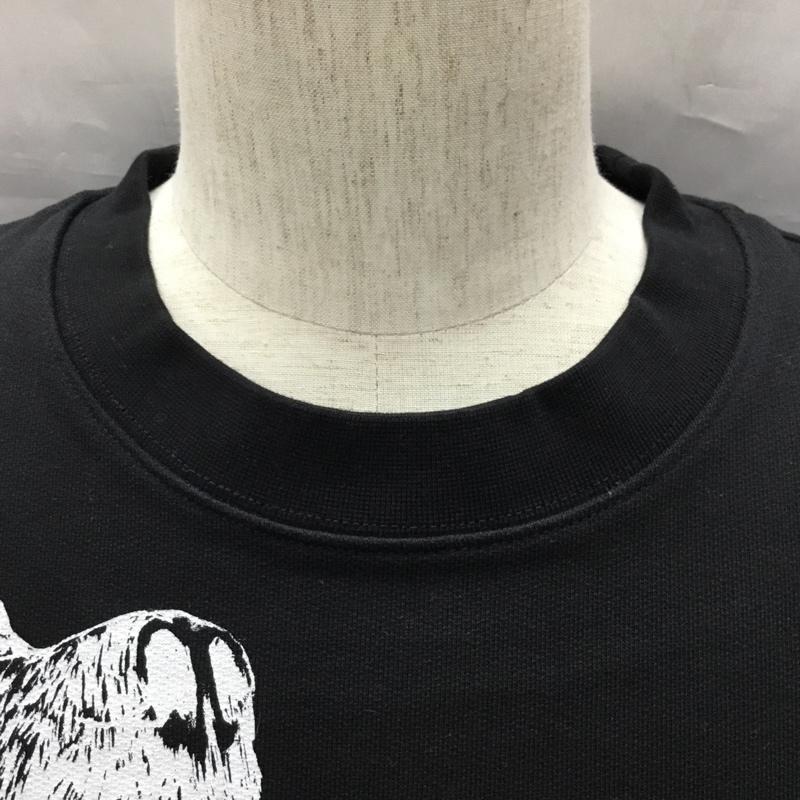 アレキサンダーマックイーン ALEXANDERMCQUEEN トレーナー 長袖 長袖スウェット 長袖トレーナー リブカットソー 長袖カットソー プリントトレーナー M プリント 黒 / ブラック / メンズ USED 古着 中古 10109591