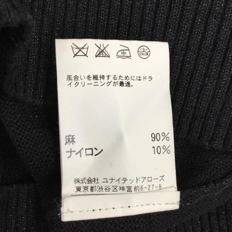 ユナイテッドアローズ UNITED ARROWS トップス トップス ノースリーブ 1518-699-1439 リネン 麻 ラメ 無地 黒 / ブラック / レディース USED 古着 中古 10118176