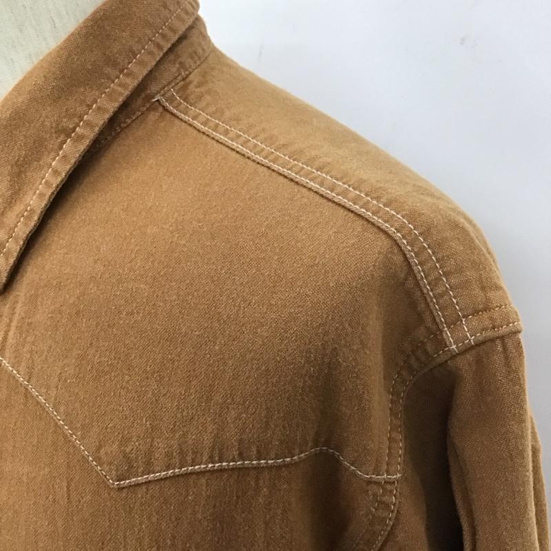 リーバイス Levi s シャツ、ブラウス 長袖 長袖シャツ カラーシャツ ポケットシャツ 長袖カットソー L 無地 茶 / ブラウン /  メンズ USED 古着 中古 10109777