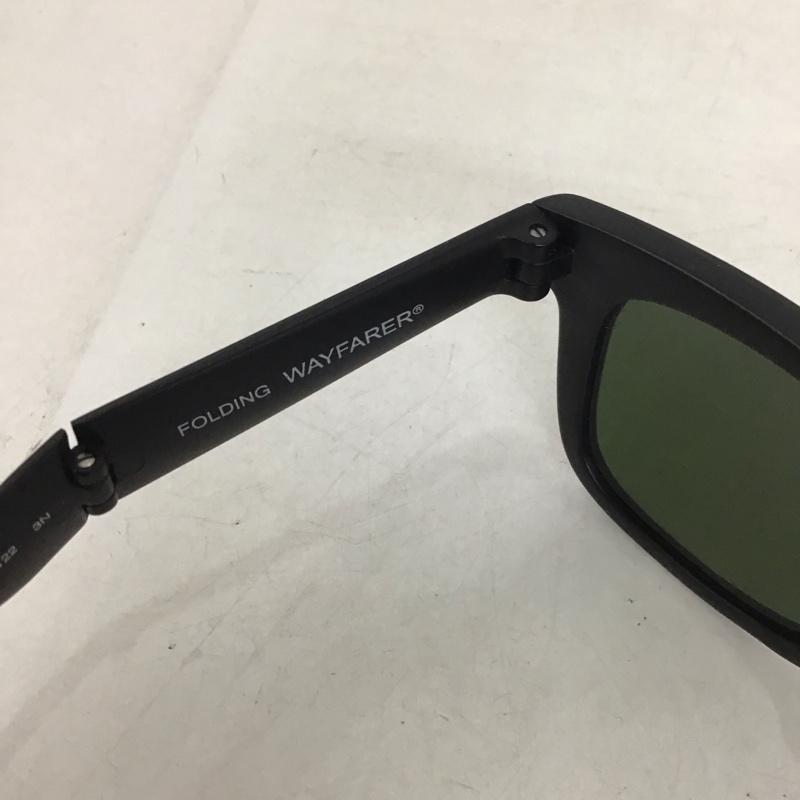 レイバン Ray-Ban めがね・サングラス サングラス RB4105 WAYFARER FOLDING CLASSIC 折り畳み ミラーレンズ ケース付き ロゴ、文字 黒 / ブラック / メンズ USED 古着 中古 10135376