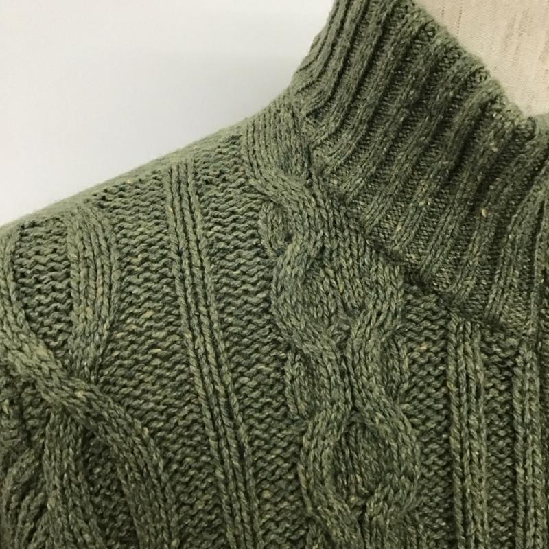 エルエルビーン L.L.Bean ニット、セーター 長袖 長袖ニットカットソー ジップアップネックカットソー セーター S 緑 / グリーン / メンズ USED 古着 中古 10111271