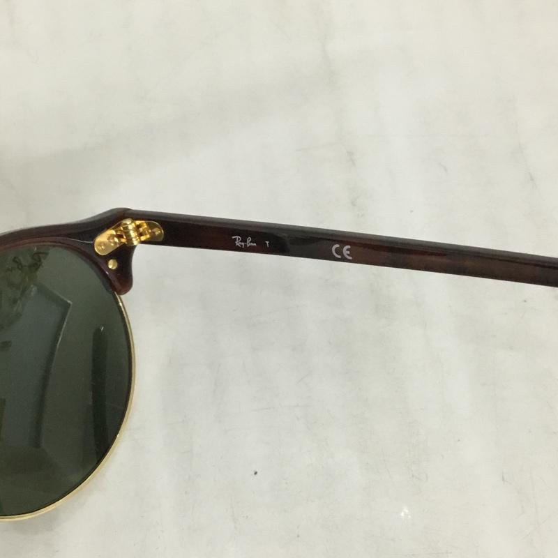 レイバン Ray-Ban めがね・サングラス サングラス RB4246 CLUBROUND CLASSIC ケース付き カラーレンズ 無地 茶 / ブラウン / X 緑 / グリーン / メンズ USED 古着 中古 10124164