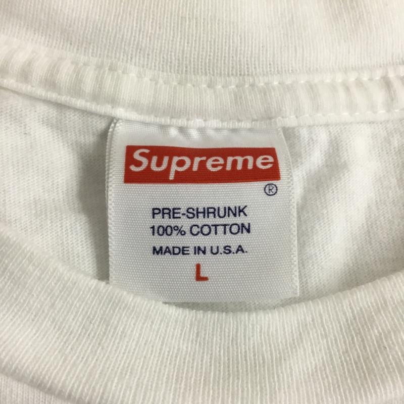 シュプリーム Supreme Tシャツ 半袖 半袖カットソー プリントTシャツ クルーネックカットソー L ロゴ、文字 X プリント 白 / ホワイト /  メンズ USED 古着 中古 10109982