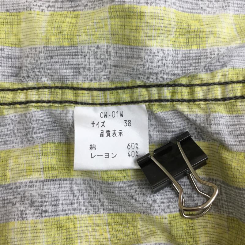 フラットヘッド The Flat Head シャツ、ブラウス 長袖 THE FLAT HEAD レーヨンウレタンチェックシャツ CW-01W 38 チェック 黄 / イエロー / X 黒 / ブラック / メンズ USED 古着 中古 10129219