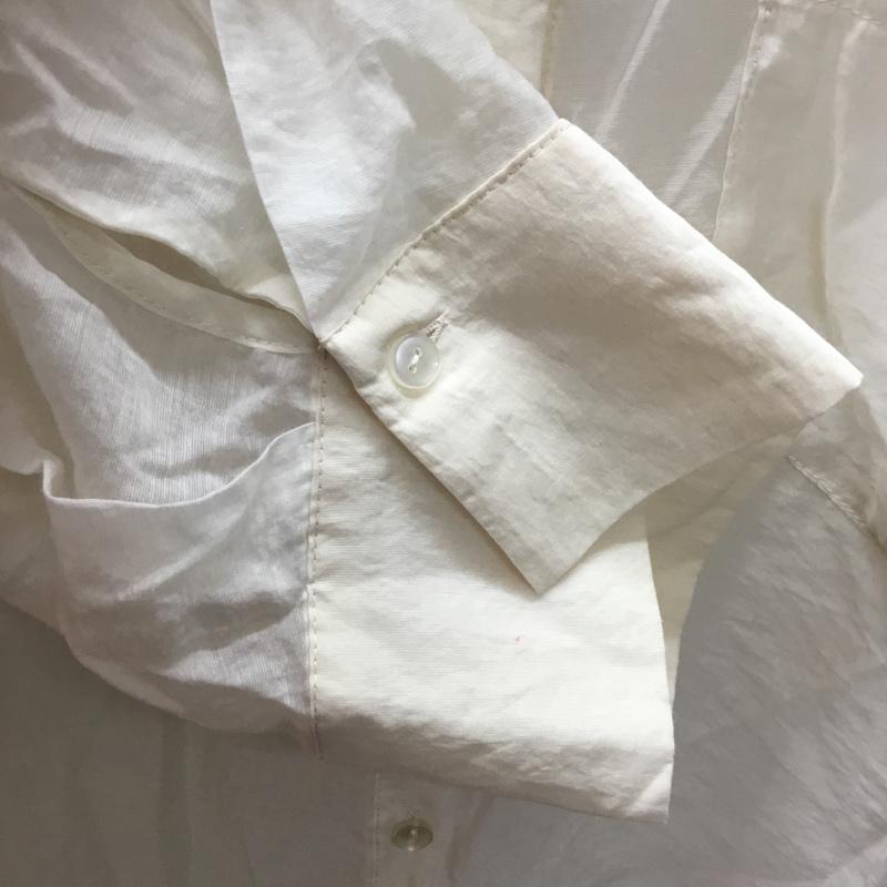 ダブルクローゼット w closet シャツ、ブラウス 長袖 シアーシャツ FREE 無地 アイボリー / アイボリー / レディース USED 古着 中古 10110856