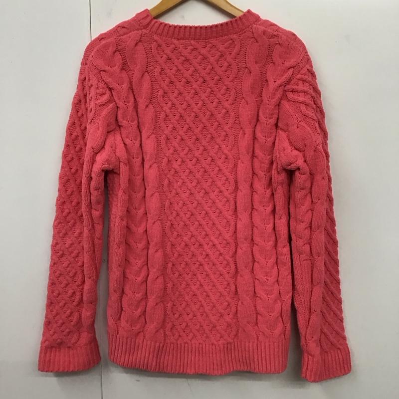 アズールバイマウジー AZUL BY MOUSSY ニット、セーター 長袖 251eab70-089i CHENILLE CABLE PULLOVER L 無地 桃 / ピンク / メンズ USED 古着 中古 10120174