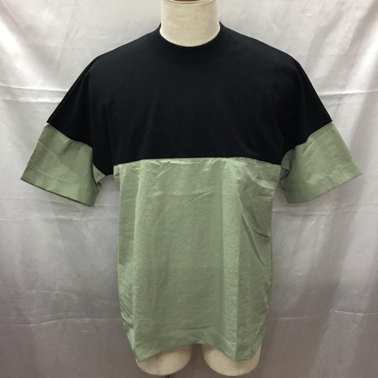 シーバ Sheba カットソー 半袖 半袖カットソー プリントTシャツ クルーネックカットソー バイカラー 1 無地 黒 / ブラック / X 緑 / グリーン /  メンズ USED 古着 中古 10112329