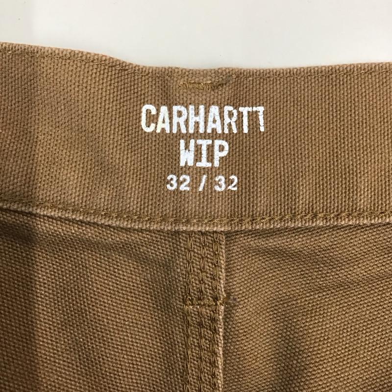 カーハート Carhartt パンツ ワークパンツ、ペインターパンツ ワークパンツ ワイドパンツ カジュアルパンツ 32インチ ロゴ、文字 ベージュ / ベージュ / メンズ USED 古着 中古 10116345