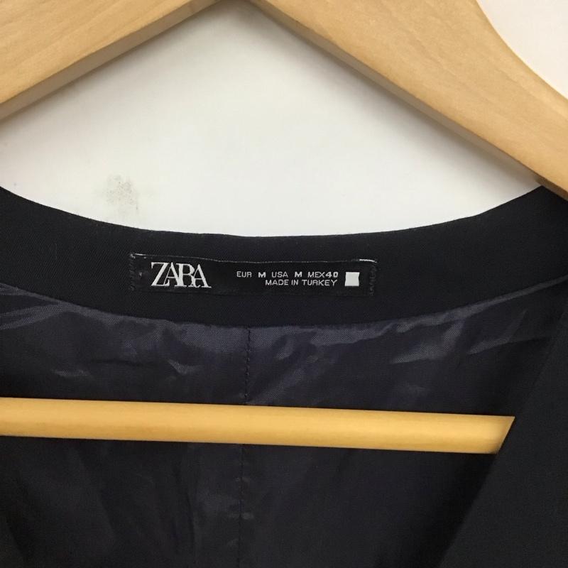 ザラ ZARA ベスト ベスト ジレ M 無地 黒 / ブラック / メンズ USED 古着 中古 10120197