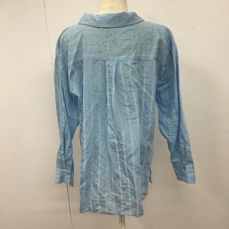 ザラ ZARA シャツ、ブラウス 長袖 長袖シャツ ストライプシャツ カラーシャツ S ストライプ 水色 / ライトブルー / レディース USED 古着 中古 10126883