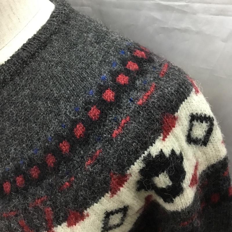 ニューヨーカー NEWYORKER ニット、セーター 長袖 長袖ニットカットソー ニット セーター クルーネックニット L 総柄 マルチカラー / マルチカラー /  メンズ USED 古着 中古 10113304