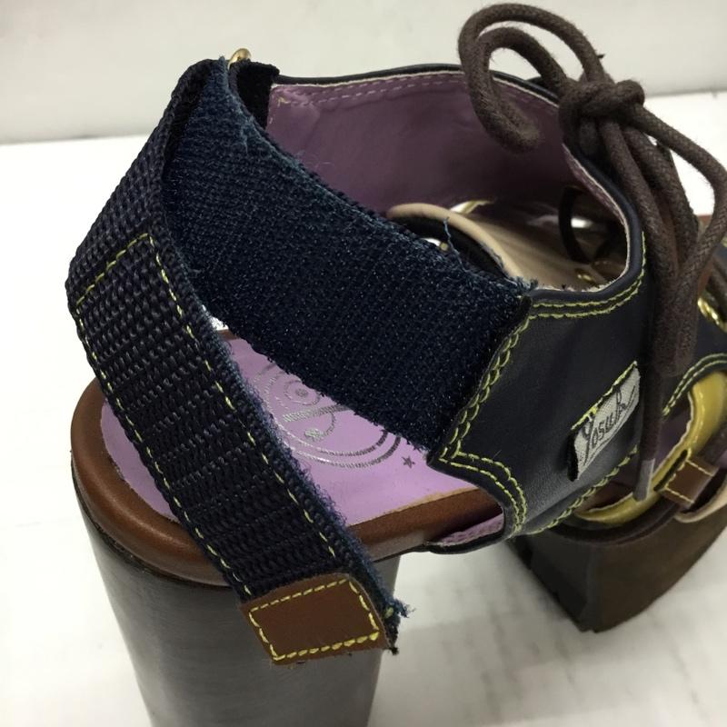 ヨースケ YOSUKE サンダル サンダル 2601028 厚底 プラットフォーム 24.5cm 24.5cm 無地 茶 / ブラウン / X 紺 / ネイビー / X ベージュ / ベージュ / X カーキ / カーキ / レディース USED 古着 中古 10109204