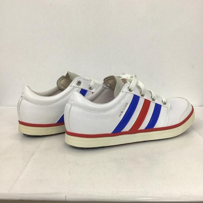 アディダス adidas スニーカー スニーカー Q47039 gripmor スパイクレスゴルフシューズ 25cm 箱有 25.0cm ロゴ、文字 白 / ホワイト / X 青 / ブルー / X 赤 / レッド / レディース USED 古着 中古 10135364