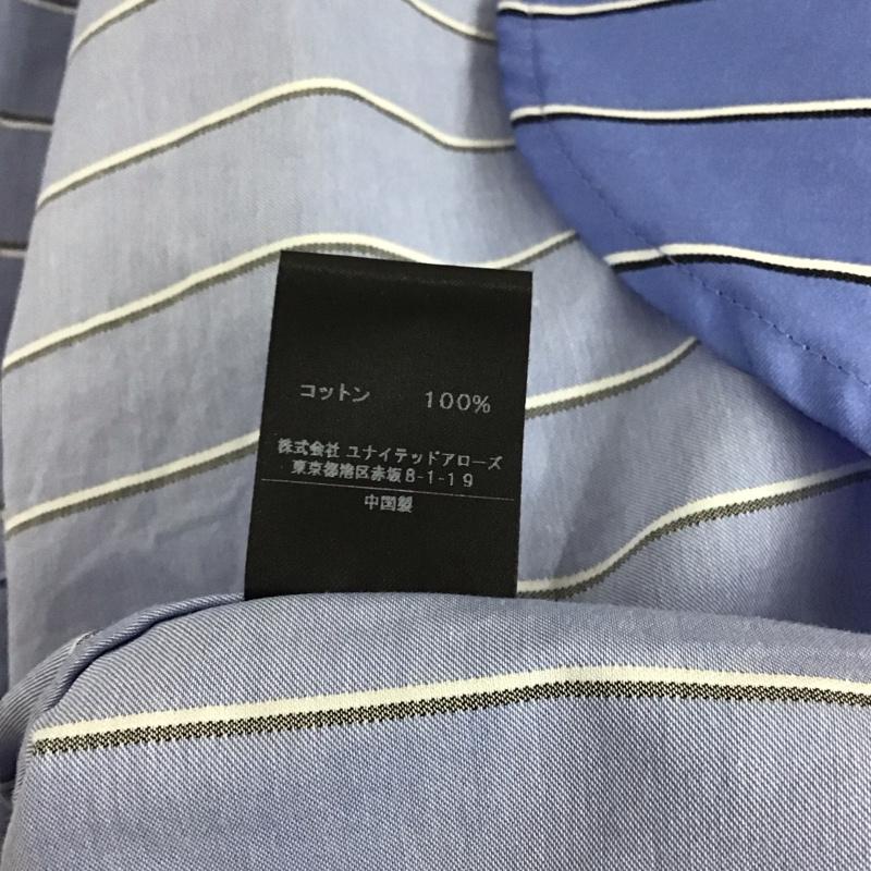 ワンオブマイン 1_OF MINE シャツ、ブラウス 長袖 3611-105-1647 スリットロングシャツ FREE ストライプ 水色 / ライトブルー / レディース USED 古着 中古 10131744