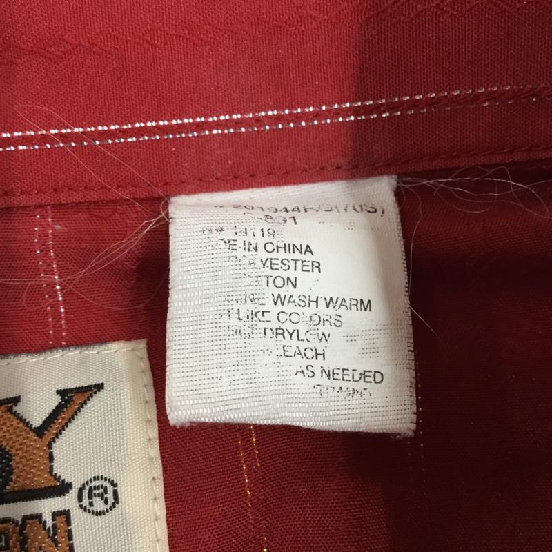 古着 USED シャツ、ブラウス 長袖 長袖シャツ カラーシャツ ストライプシャツ 古着 ヴィンテージ ストライプ えんじ / ワインレッド / メンズ USED 古着 中古 10111001