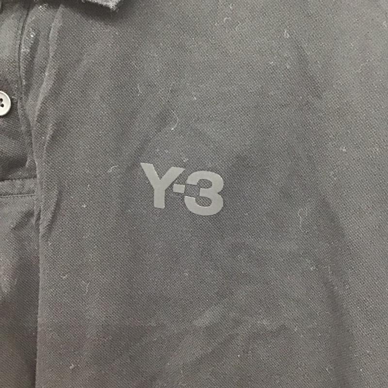 ワイスリー Y-3 ポロシャツ 半袖 半袖ポロシャツ カラーシャツ 半袖カットソー L ロゴ、文字 黒 / ブラック / メンズ USED 古着 中古 10137724