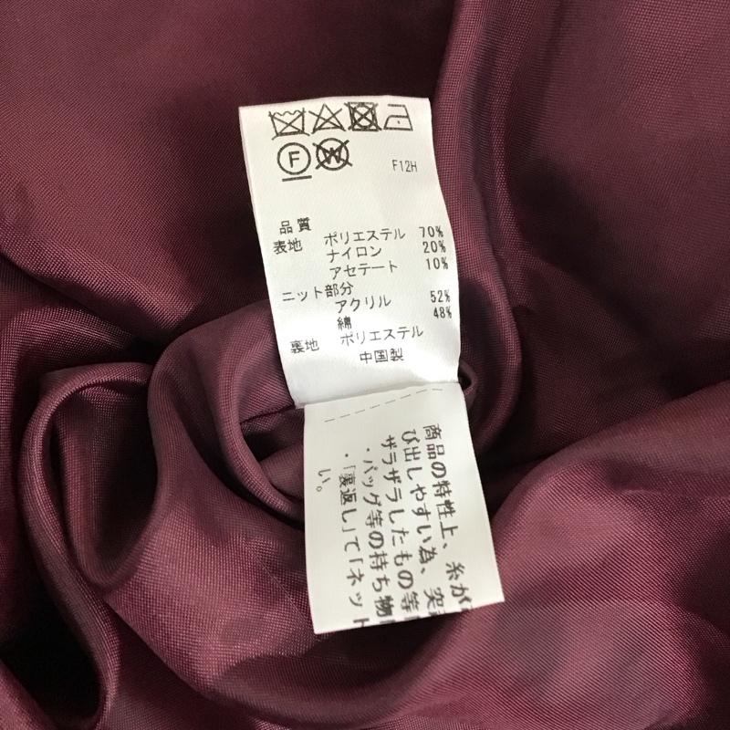 トッカ TOCCA ワンピース ひざ丈スカート OPT8HW0133 長袖 リブニット タグ付き キッズ 130cm 130cm えんじ / ワインレッド / ガールズ USED 古着 中古 10114760