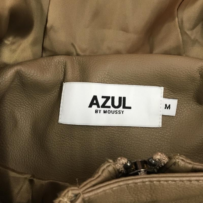 アズールバイマウジー AZUL BY MOUSSY ジャケット、上着 ジャケット、ブレザー 250EAB30-371H FAUX LEATHER HOODIE BZ フェイクレザー M 無地 ベージュ / ベージュ / レディース USED 古着 中古 10107348