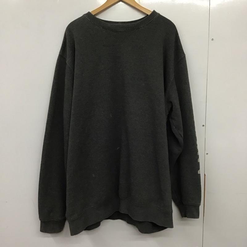 カーハート Carhartt トレーナー 長袖 長袖トレーナー スウェット クルーネック プルオーバー XL ロゴ、文字 灰 / グレー / メンズ USED 古着 中古 10138200