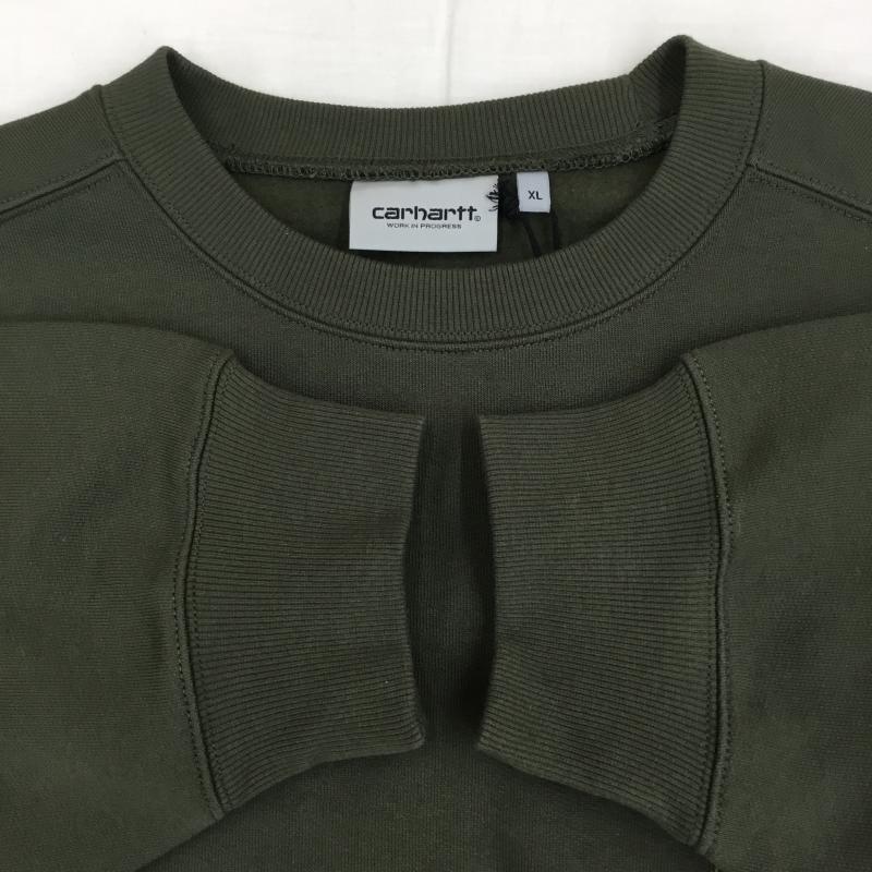 カーハートダブリューアイピー Carhartt WIP トレーナー 長袖 I032456 WILES SWEATSHIRT Hamilton XL ロゴ、文字 緑 / グリーン / メンズ USED 古着 中古 10139074