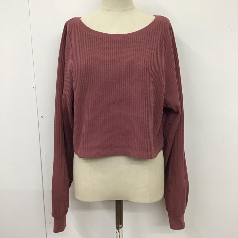 マウジー MOUSSY カットソー 長袖 長袖カットソー クルーネックカットソー ロングスリーブカットソー FREE 無地 えんじ / ワインレッド /  レディース USED 古着 中古 10114507