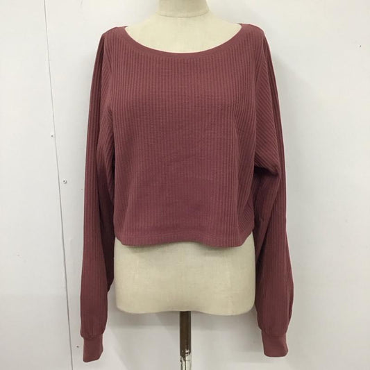 マウジー MOUSSY カットソー 長袖 長袖カットソー クルーネックカットソー ロングスリーブカットソー FREE 無地 えんじ / ワインレッド /  レディース USED 古着 中古 10114507
